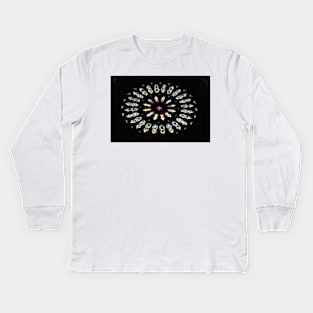 Rose Window at York Minster. Kids Long Sleeve T-Shirt